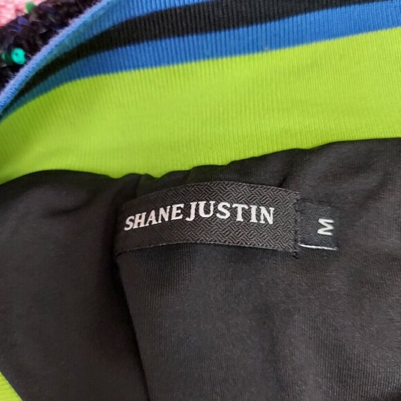 Sequin Runway Long Sleeve Dress By Shane Justin - Picture 12 of 13